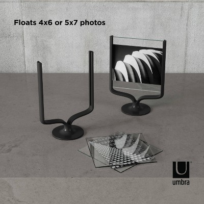 Classic Black Aluminum Floating 5x7 Tabletop Frame