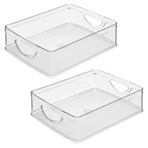 Stackable Pantry Bin with Handles - Set of 2 - Clear - Made in USA - 1 of 4