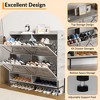 4 Drawer Shoe Cabinet, Four-Door Organizer, Compact Wooden Design, Space-Saving Entryway Cabinet, Modern Living Room Furniture - 3 of 4