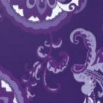 midnight violet fan floral