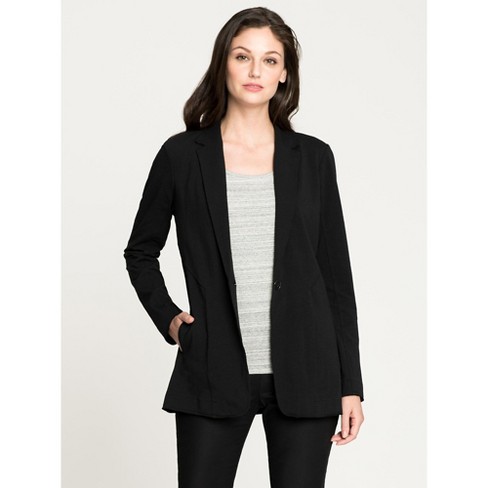 NIC+ZOE Womens Contemporary Fit Long Sleeve Open Blazer - Black X Small