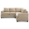 L-Shaped Sectional Sofas in Micro Suede with Pocketed Coil Cushions & Hardwood Frame, Reversible Chaise Design - 4 of 4