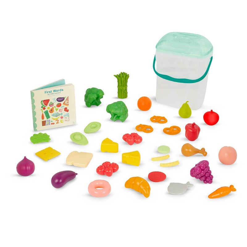 B. toys - Play Food Set with Bucket &#38; Board Book - Foodie Fun, 1 of 14
