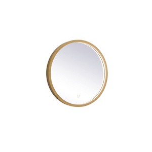 Elegant Lighting Pier 18 inch LED Mirror with Adjustable Color Temperature 3000K/4200K/6400K in Brass - 1 of 4