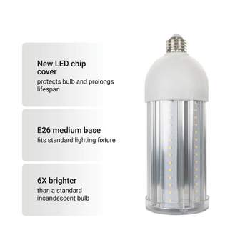 8-Pack 5000 Lumen LED Cob Bulb E26 5K 50W