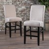 25.5" Upholstered Counter Stools Set of 2 with Backrest, Nailhead Trim, Footrest, and Solid Wood Frame for Kitchen or Bistro - 2 of 4