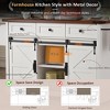 53.7" Farmhouse Kitchen Island with Drop Leaf,Storage Cabinet,3 Drawers, Adjustable Shelves,Kitchen and Dining Cabinets - 3 of 4