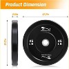 Premium 2-Inch Bumper Plates Set, Universal Fit Rubber Weight Plates with Steel Insert for Home & Gym Strength Training - 3 of 4