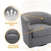 NicBex PU Leather Fabric Swivel Accent Chair,Upholstered Swivel Living Room Chairs with Curved Backrest,Accent Chairs for Living Room - 4 of 4