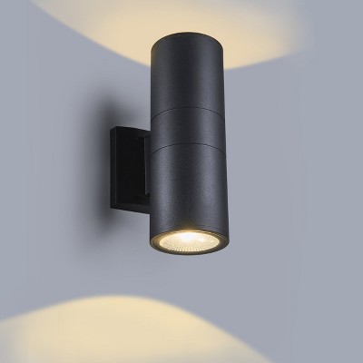 Simon Transitional 10" Textured Black LED Wall Sconce
