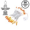 Novelty Lights 50 Light Incandescent Mini Christmas String Lights White Wire 11 Feet - 4 of 4