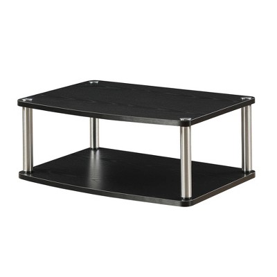 Two-Tier Swivel Riser TV Stand for TVs up to 20" Black - Breighton Home