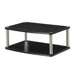 Two-Tier Swivel Riser TV Stand for TVs up to 20" Black - Breighton Home