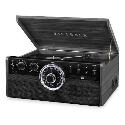 Victrola - Empire shops Bluetooth 6-in-1 Record Player - Gold/Brown/Black