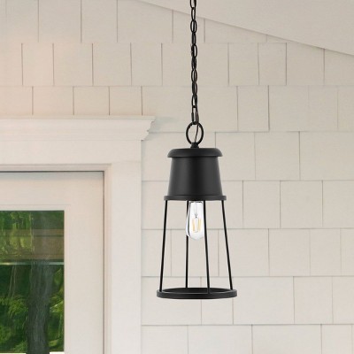 Laela 94" Black Glass LED Indoor/Outdoor Pendant Light