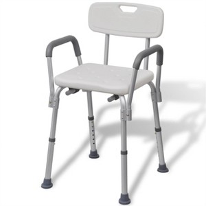 MOEPISY Shower Chair Aluminum White - 1 of 4