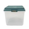 Hefty 72qt Hi-Rise Clear Storage Box Green Lid with Latch and Gold Foil - 3 of 4