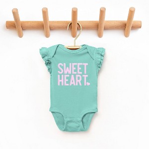The Juniper Shop Sweetheart Puff Print Baby Flutter Sleeve Bodysuit - 1 of 3