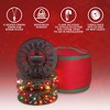 Hold N' Storage - Premium Christmas Light Storage Bag with Reinforced Handles and 3 Reels stores up to 375 ft Christmas Lights - 3 of 4