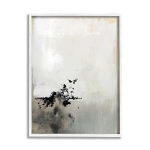 Stupell Industries Minimal Neutral Abstract Painting Black Splatter - 1 of 4