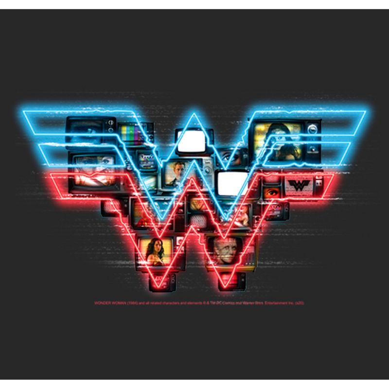 Women's Wonder Woman 1984 TV Logo Overlay T-Shirt, 2 of 5