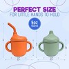 LunaLulinlk 2 pack Silicone Sippy Cups with Straws for Babies and Toddlers (Autumn/Mint) - 3 of 4
