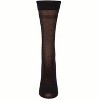 Memoi 3 Pair Women's Sheer Dot and Opaque Solid Trouser Socks Black-Black-Black One Size - 2 of 4
