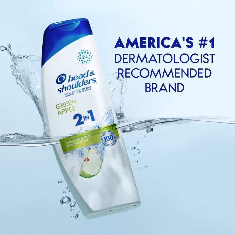 Head & Shoulders Green Apple 2-in-1 Anti Dandruff Shampoo & Conditioner for Dry & Itchy Scalp, 6 of 14