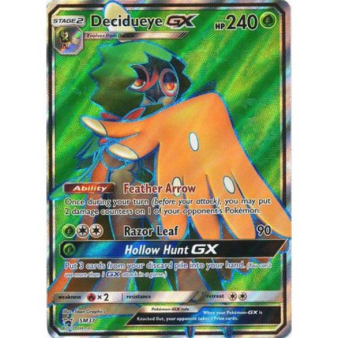 Pokemon Sun And Moon Promo Full Art Rare Decidueye Gx Sm37 Target