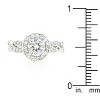 Slickblue Infinity Twist Halo Engagement Ring for Women, Round Cut Clear Cubic Zirconia, Sizes 5-10 - 4 of 4
