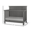 Child Craft Denman 4-in-1 Convertible Crib, Converts to Day Bed, Toddler Bed and Full Size Bed, 3 Mattress Positions, Baby Safe Finish (Midnight Gray) - 3 of 4