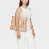 Straw Tote Handbag - Shade & Shore™ Ivory XL: Woven Paper Shell, Structured Shape - 2 of 4