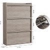 Acekool 3 Flip Drawer Shoe Cabinet, Modern Entryway Shoe Storage Organizer, Adjustable Space - 2 of 4