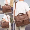 Mens Laptop Bag,15 Inch Leather Messenger Bag Water Resistant Business Travel Briefcase - 2 of 4