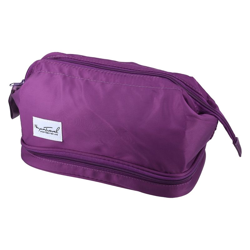 Unique Bargains Cosmetic Travel Bag Makeup Bag Waterproof Organizer Case Toiletry Bag for Women Nylon 27.5x19x15cm, 1 of 7