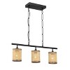 3-Light Natural Rattan Island Chandelier – Farmhouse Chain Ceiling Lamp - 3 of 4