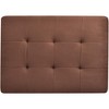 Passion Furniture Pounder Chocolate Faux Leather Upholstered Ottoman - 4 of 4