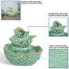 Sunnydaze Indoor Home Decorative Stacked Tiered Seashells Tabletop Water Fountain Feature - 7" - Green - 2 of 4
