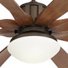 70" Possini Euro Design Industrial Outdoor Ceiling Fan with LED Light Remote Oil Rubbed Bronze Opal Glass Damp Rated for Patio - 3 of 4