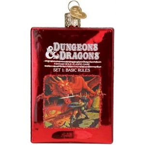 Old World Christmas Blown Glass Ornament for Christmas Tree, Dungeons & Dragons Red Box - 1 of 4
