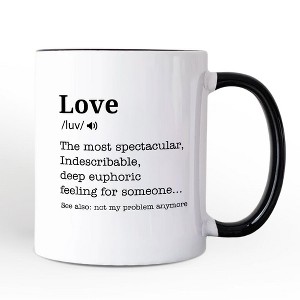 Love: Not My Problem Anymore Definition Personalized Mug, Sarcastic Gift for Exes with Custom Name White 12oz - 1 of 4