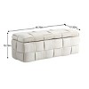 Toy Storage Bench,Bedroom End Bench,Upholstered Storage Hassock With Safety Hinge,Entryway Storage Ottoman Bench For Living Room,Bedroom-Cuddlewood - 4 of 4