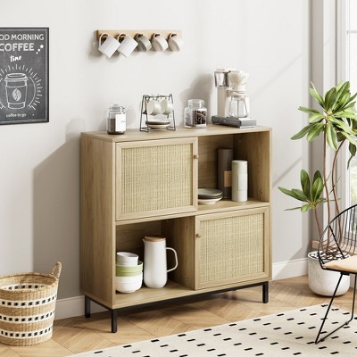 Whizmax Coffee Bar Cabinet, Farmhouse Sideboard Buffet Cabinet with Storage for Kitchen, Dining Room, Living Room