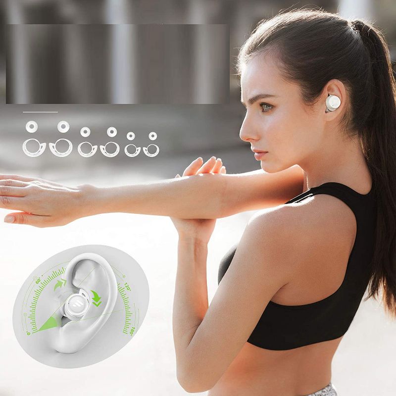 Letsfit Wireless Sports Earbuds with Mic and Drop-Safe Fit Designed for Workout T20, 3 of 7