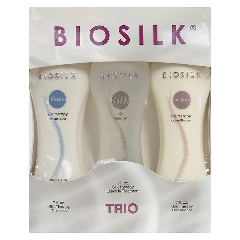 Biosilk Silk Therapy Trio - Shampoo, Conditioner & Leave In Treatment - 21 fl oz - image 1 of 3