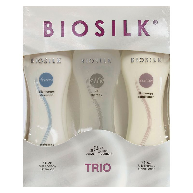 Biosilk Silk Therapy Trio - Shampoo, Conditioner &#38; Leave In Treatment - 21 fl oz, 1 of 5