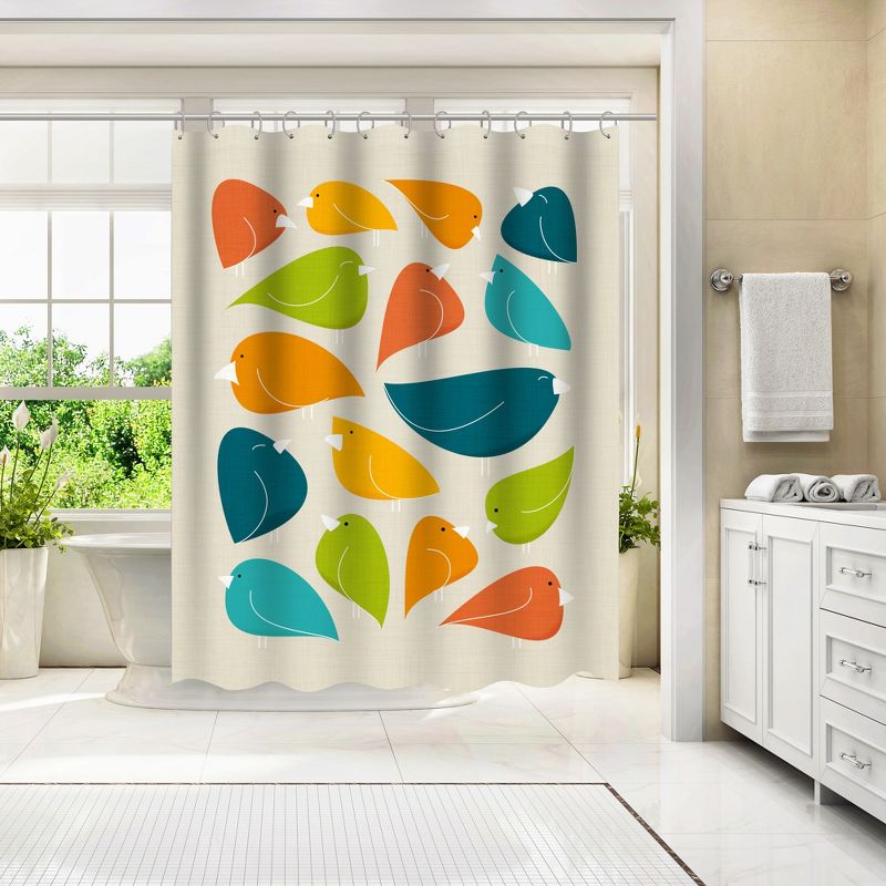 Americanflat 71X74 Abstract Shower Curtain by The Print Republic, 3 of 6