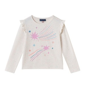 Andy & Evan  Toddler  Shooting Stars Ruffle Sleeve Tee. - 1 of 3