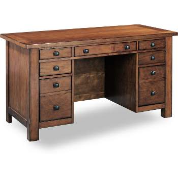 Tahoe Executive Pedestal Desk - Aged Maple - Home Styles