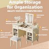 Bella Depot 46.5'' 2-in-1 Vanity Desk with Flip-Top Mirror, Dressing Table Set - 4 of 4